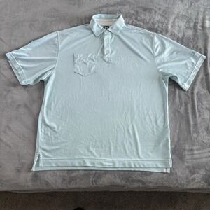 FootJoy‎ FJ Performance Golf Polo Shirt Light Blue Mens L Short Sleeve Pocket